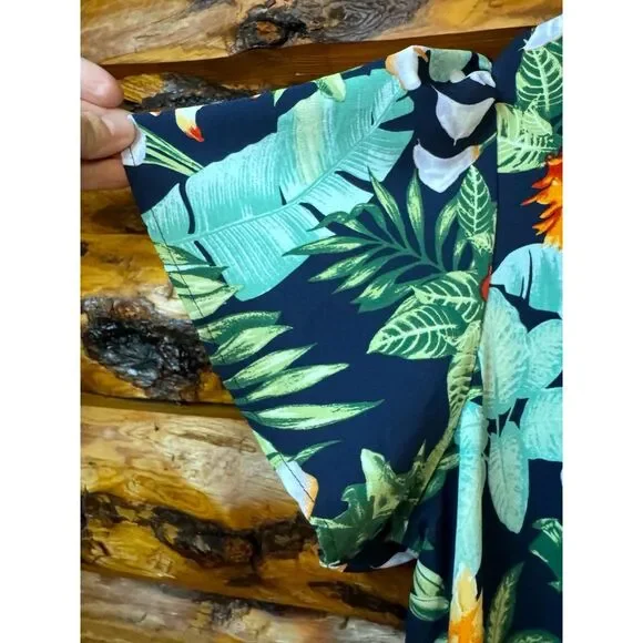 Entro Tropical Print Dress Size 1X - Picture 3 of 6